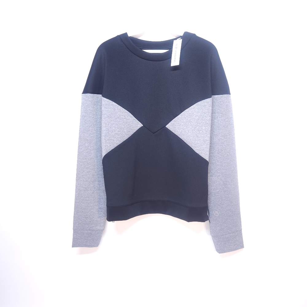 Addison Bay Black and Gray Colorblock Pullover